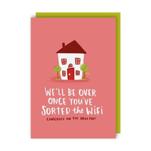 Wifi Funny New Home Card pack of 6