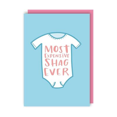 Caro paquete de 6 tarjetas de Shag New Baby