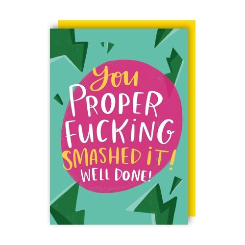 Smashed It Congratulations Card pack of 6