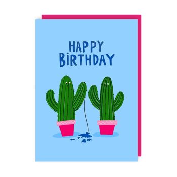 Lot de 6 cartes d'anniversaire Cactus Plant 2