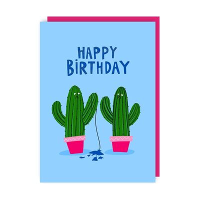 Paquete de 6 tarjetas de cumpleaños con plantas de cactus