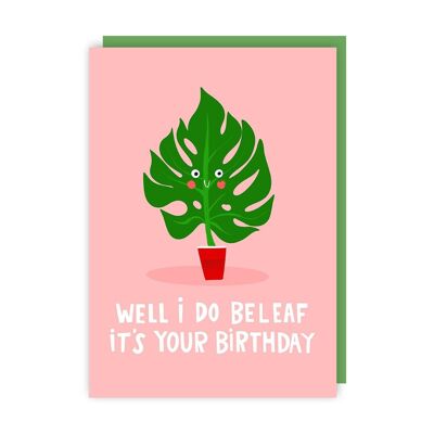 Lot de 6 cartes d'anniversaire Beleaf Plant