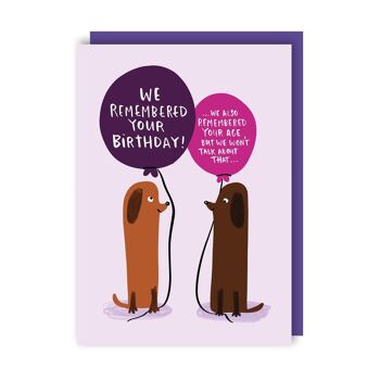 Lot de 6 cartes d'anniversaire pour chien souvenir de saucisse 1