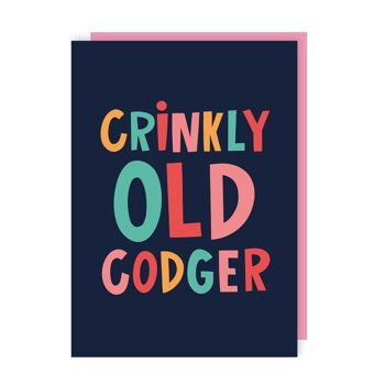 Lot de 6 cartes de vœux d'anniversaire amusantes Old Codger 2