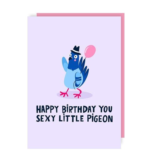 Little Pigeon Birthday Greeting Card pack of 6