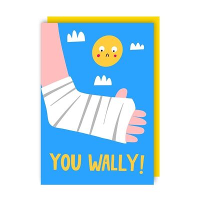 Lot de 6 cartes de vœux You Wally Get Well Soon
