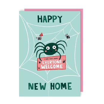 Funny Spider New Home Lot de 6 cartes de vœux 2