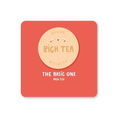 Rich Tea Biscuit Coaster paquete de 6