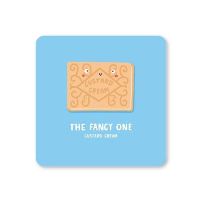 Custard Cream Biscuit Coaster Lot de 6