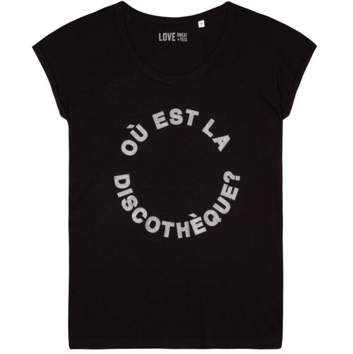 Où est la Discothèque? Tee (Black)