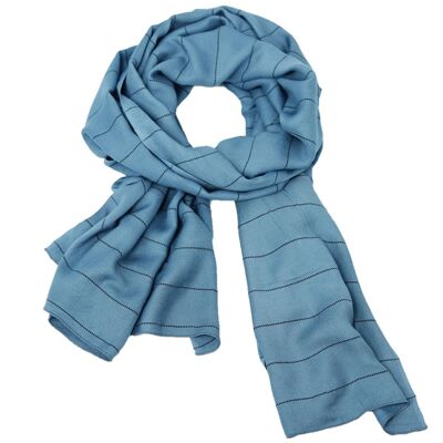 pinstripe scarf; powder blue