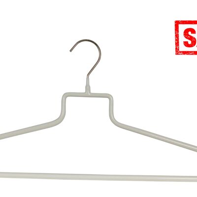 Clothes hanger HE with bar, white, 43 cm