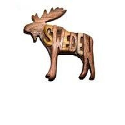 Moose with Sweden magnet
