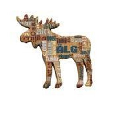 Moose magnet with text
