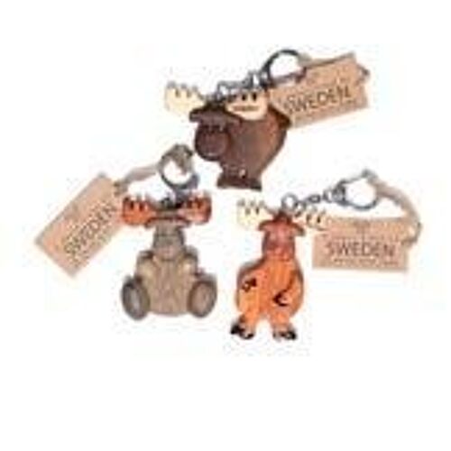 Mini älgar nyckelring