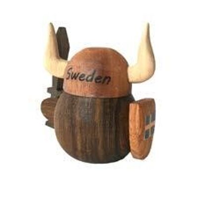 Figura vikinga en madera