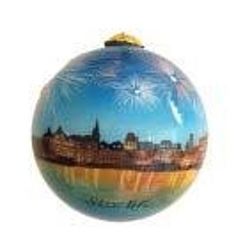 Hand -painted Christmas balls in fine Sweden motifs - 3