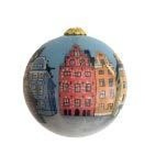 Hand -painted Christmas balls in fine Sweden motifs - 5