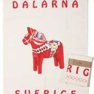 Dala horse kitchen towel