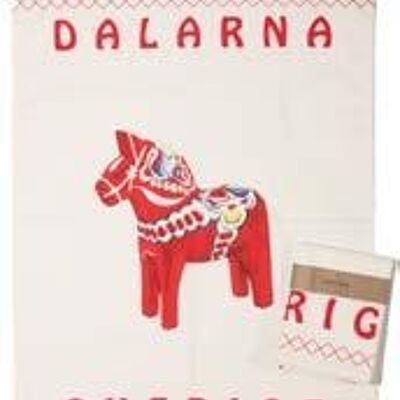Dala horse kitchen towel