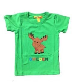 Grünes Elch-T-Shirt