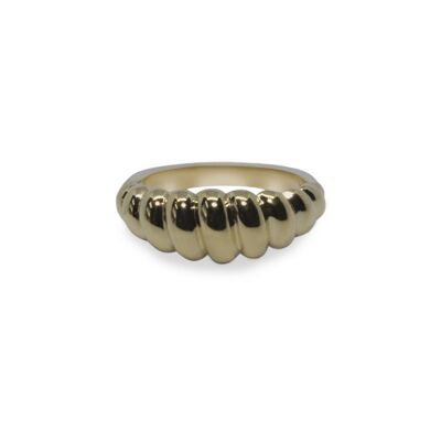 Vintage croissant ring goldplated - Marie