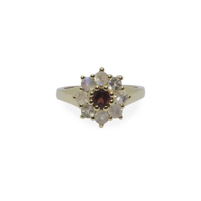 Vintage flower ring maansteen - Luna