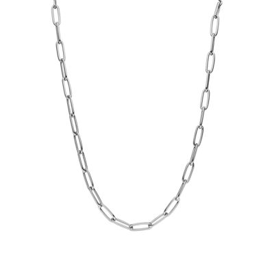 Vintage paperclip chain ketting - Chloé - Zilver - 40 cm