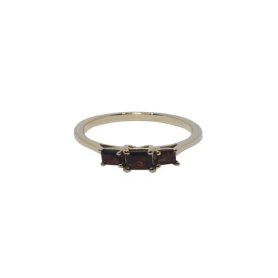 Vintage ring granaat goldplated - Lola