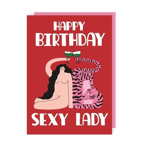 Tiger Birthday Card pack of 6
