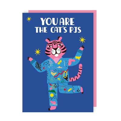Cat's PJs Thank You Card pack of 6