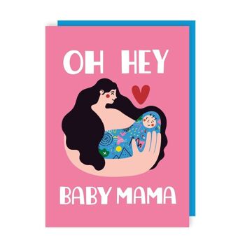 Lot de 6 cartes de vœux Baby Mama New Baby 2