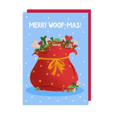 Paquete de 6 tarjetas de Navidad para perros Merry Woofmas