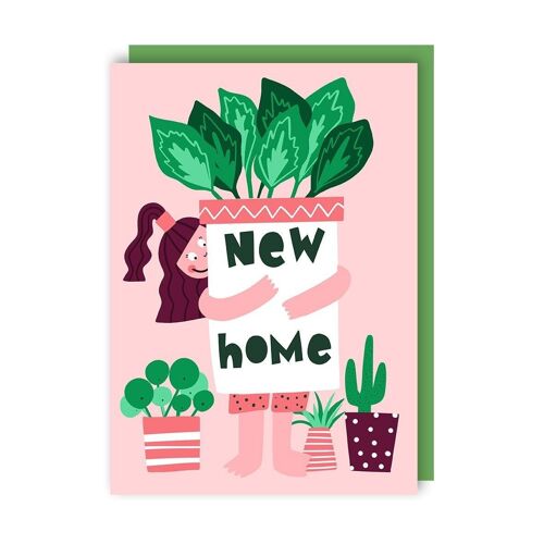 New Home Plants Greeting Card pack of 6