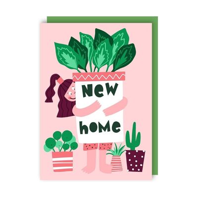 Paquete de 6 tarjetas de felicitación New Home Plants