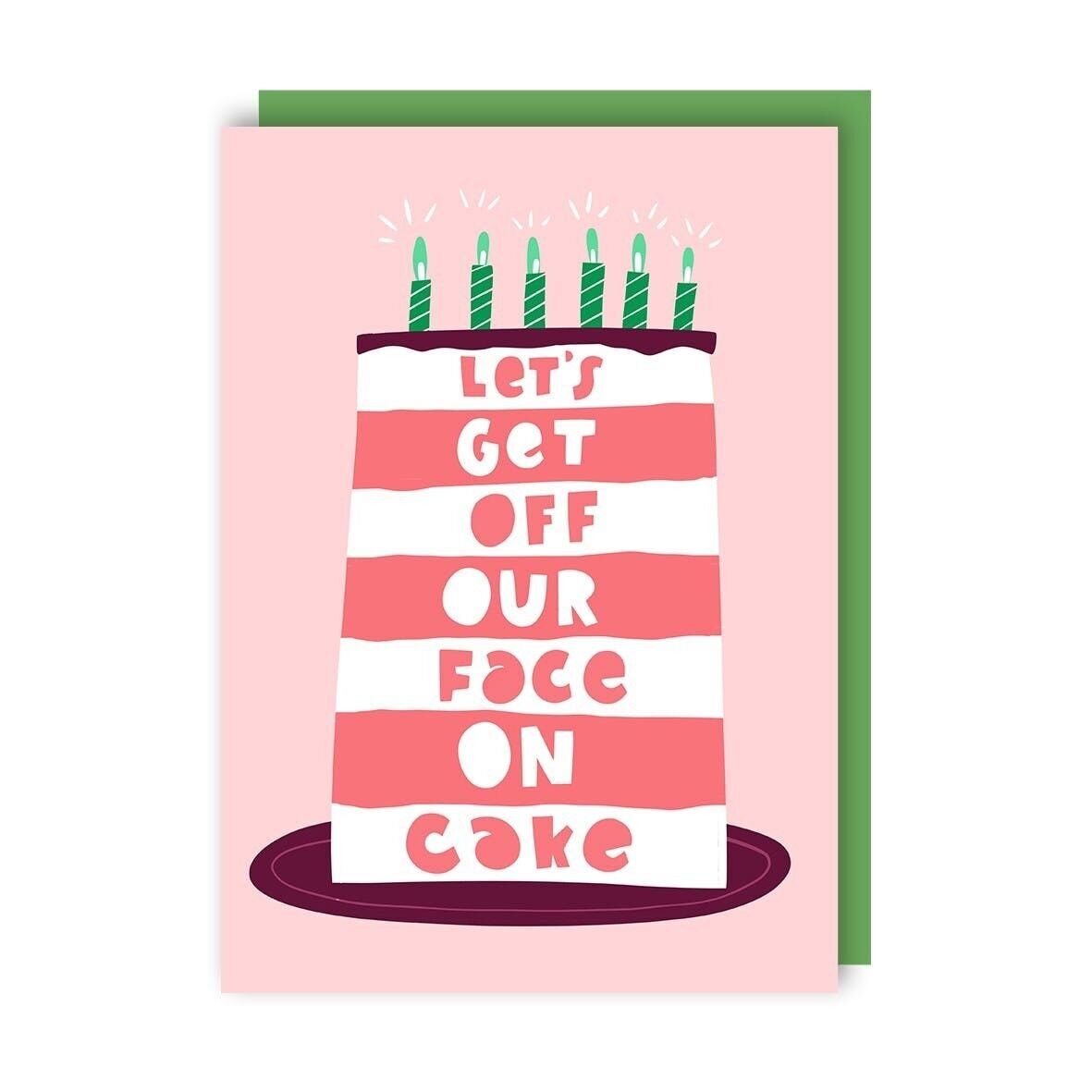 Cake Funny Birthday Card confezione da 6