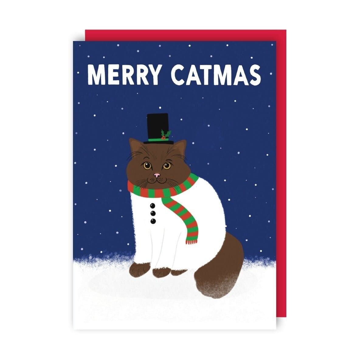 Merry Catmas Christmas Card confezione da 6
