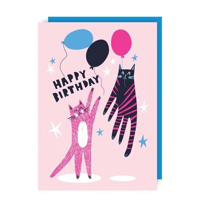 Paquete de 6 tarjetas de cumpleaños con globos