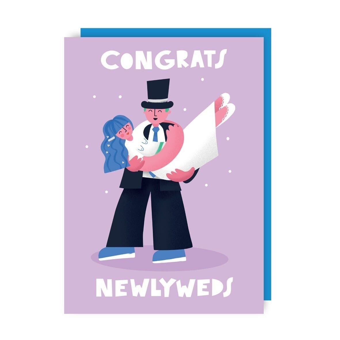 Confezione da 6 biglietti di nozze per sposi novelli