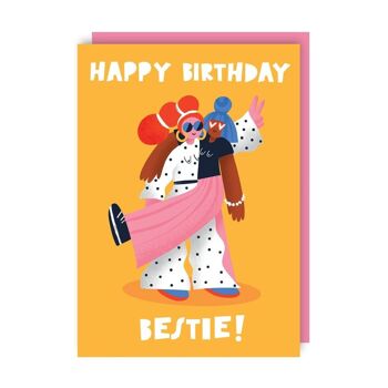 Pack de 6 cartes de voeux d'anniversaire Bestie 1