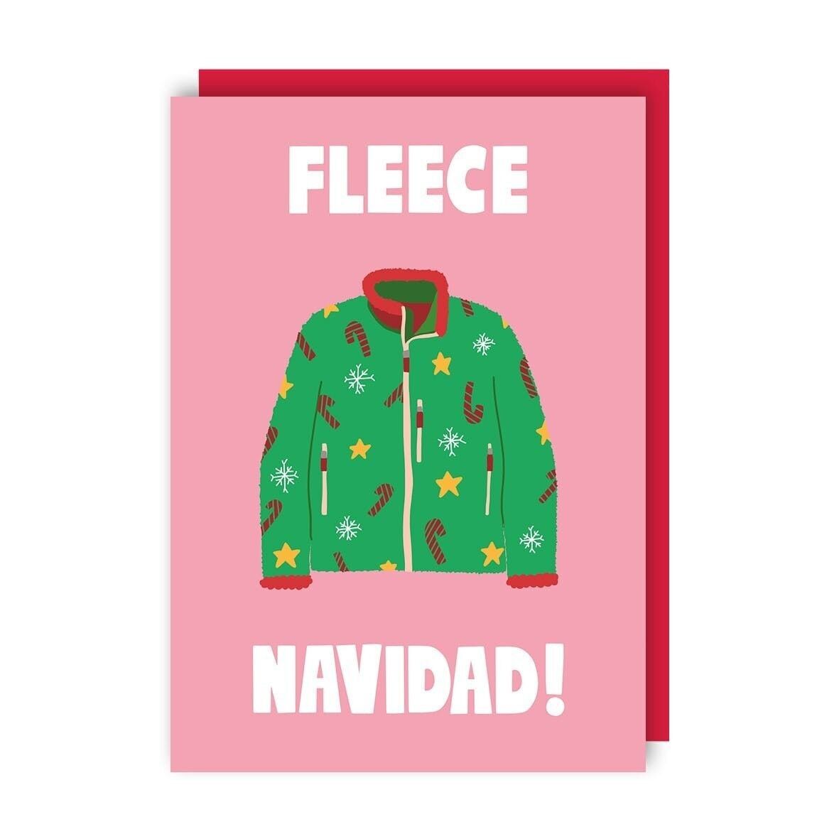 Confezione da 6 cartoline di Natale divertenti Navidad in pile