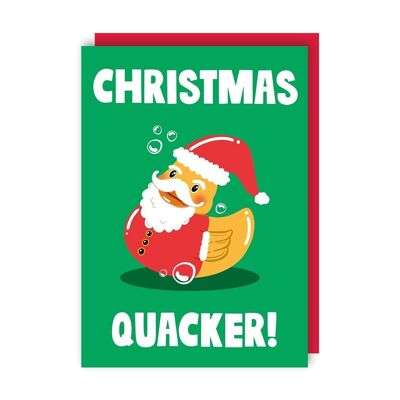 Quacker Duck Funny Christmas Card pack of 6