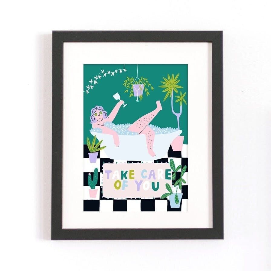 Prenditi cura di te Stampa artistica A4 Confezione da 6
