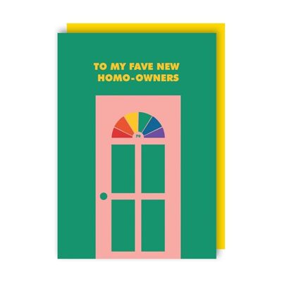 Homo Owners LGBTQ+ New Home Greeting Card pack of 6
