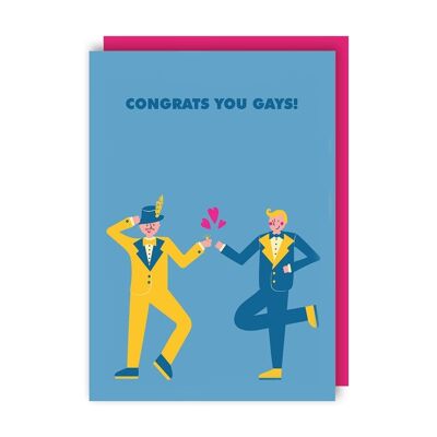 Confezione da 6 biglietti d'auguri LGBTQ+ per matrimoni gay