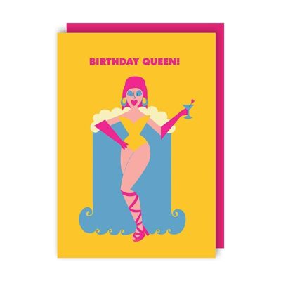 Paquete de 6 tarjetas de felicitación LGBTQ+ de Birthday Queen