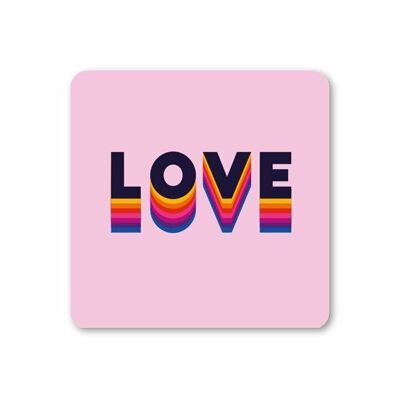 Lot de 6 sous-verres Love