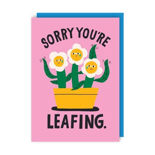 Leafing Leaving New Job Greeting Card pack of 6