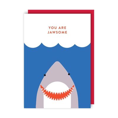 Jawsome Thinking of You Appreciation Card pack of 6