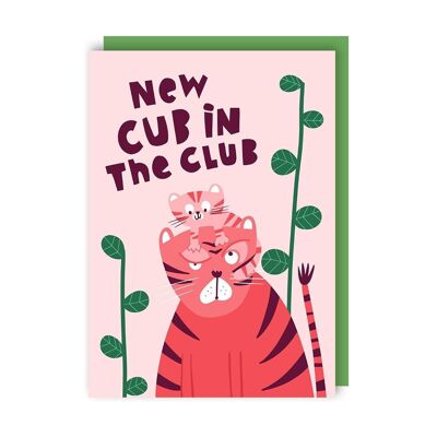 Paquete de 6 tarjetas New Baby Cub Cat Tiger New Baby